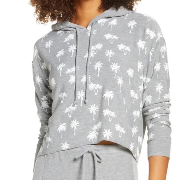 Chaser Palm Trees Crop Hoodie S - Picture 1 of 8